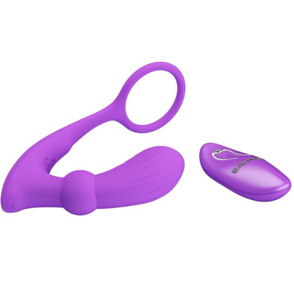 PRETTY LOVE - ANELLO WARREN E VIBRATORE ANALE VIOLA - immagine 3
