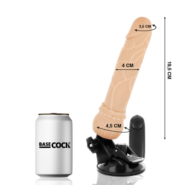 BASECOCK - VIBRATORE TELECOMANDO NATURALE REALISTICO 19.5 CM -O- 4 CM - immagine 2