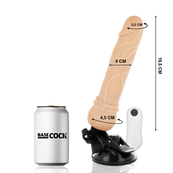 BASECOCK - VIBRATORE TELECOMANDO NATURALE REALISTICO 19.5 CM -O- 4 CM - immagine 2