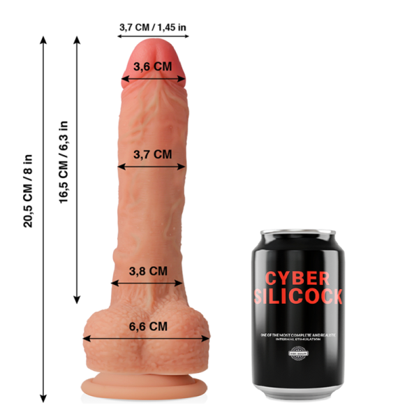 CYBER SILICOCK - CONNOR SILICONE LIQUIDO MORBIDO ULTRA REALISTICO 20.5 CM -O- 3.7 CM - immagine 2