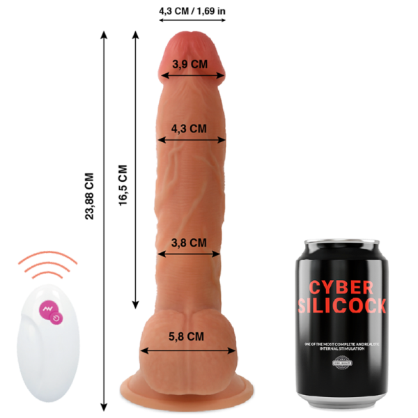 CYBER SILICOCK - TELECOMANDO REALISTICO MR JOHN 23.88 CM -O- 4.3 CM - immagine 2