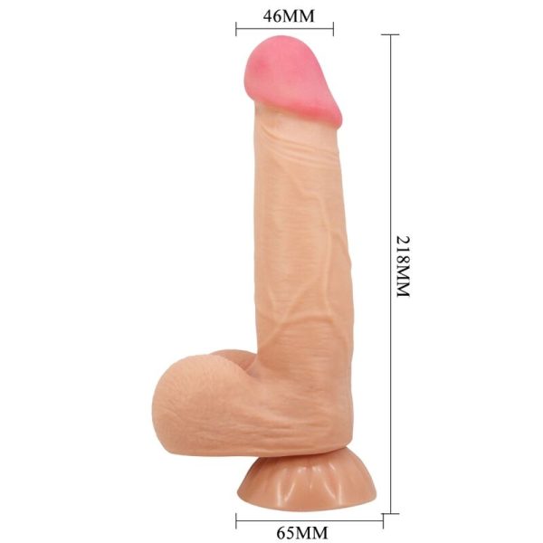 PRETTY LOVE - DILDO REALISTICO SLIDING SKIN SERIES CON VENTOSA SCORREVOLE DELLA PELLE CONTROLLO REMOTO FLESH 21,8 CM - immagine 4