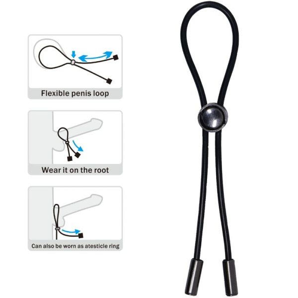 PRETTY LOVE - ANELLO PER PENE E TESTICOLI CON CORDONCINO - immagine 3