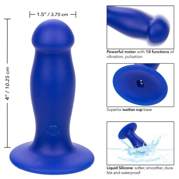 CALEXOTICS - ADMIRAL VIBRATORE PLUG ANALE FIRST MATE BLU - immagine 4