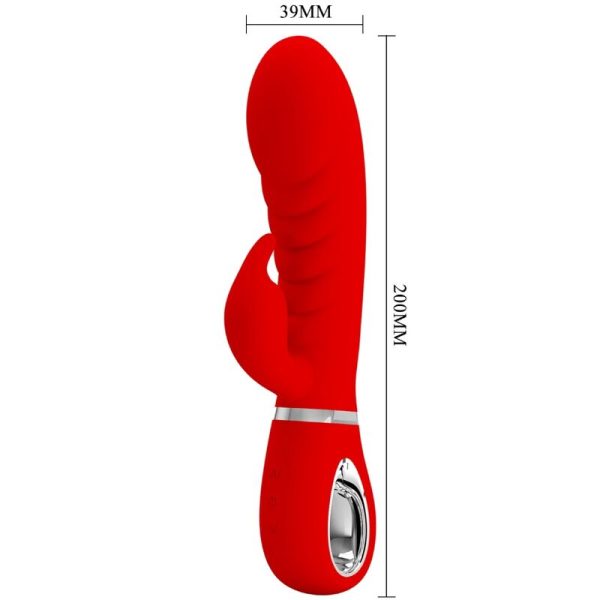PRETTY LOVE - VIBRATORE MULTIFUNZIONE G-SPOT PRESCOTT ROSSO - immagine 5
