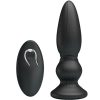 MR PLAY - POTENTE VIBRATORE TELECOMANDO PLUG ANALE NERO - immagine 2