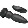 MR PLAY - POTENTE VIBRATORE TELECOMANDO PLUG ANALE NERO - immagine 4