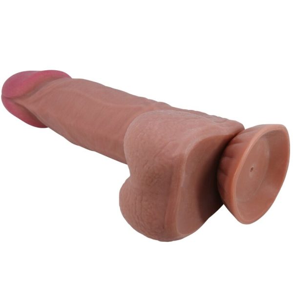 PRETTY LOVE - DILDO REALISTICO SERIE SLIDING SKIN CON VENTOSA SCORREVOLE IN PELLE MARRONE 21,8 CM - immagine 3