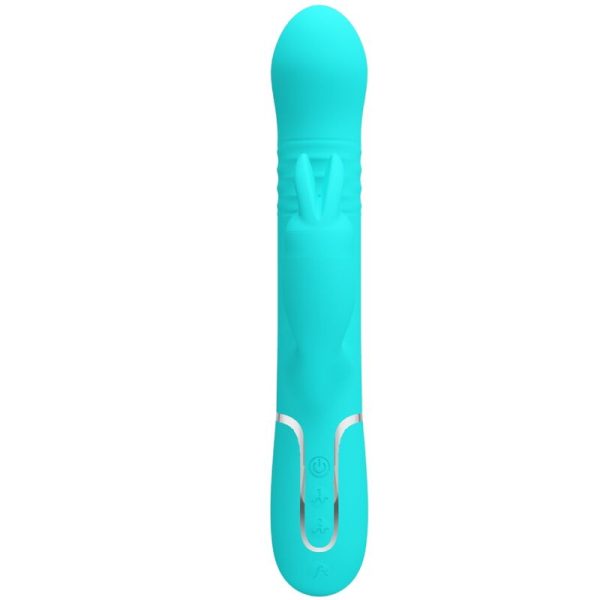 PRETTY LOVE - PERLE VIBRATORE COALE RABBIT VERDE ACQUA - immagine 2