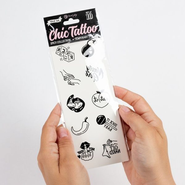SECRET PLAY - SET DI 10 TATUAGGI TEMPORANEI DELLA COLLEZIONE SPICY - immagine 4