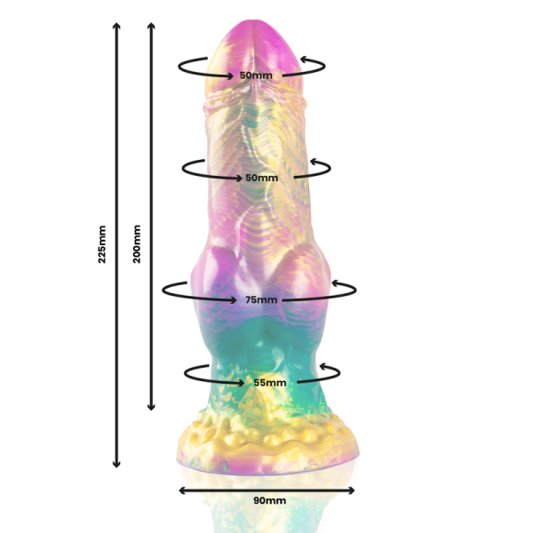EPIC - DILDO IRIS CON TESTICOLI ARCOBALENO DI PIACERE - immagine 2