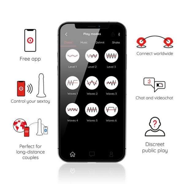 ONINDER - DILDO VIBRATORE MEDIO BOGOTÁ 9 VELOCITÀ NATURALE 20 CM -O- 4.2 CM - APP GRATUITA - immagine 4