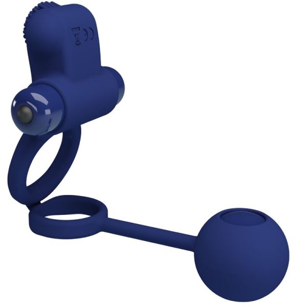 PRETTY LOVE - REMINGTON DOPPIO ANELLO VIBRANTE CON SPINA BLU - immagine 3