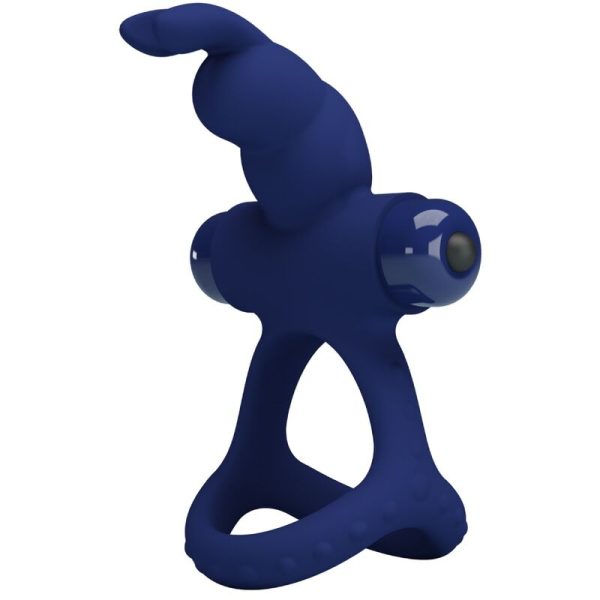 PRETTY LOVE - LUCHITO ANELLO VIBRANTE DOPPIO CONIGLIO BLU - immagine 2