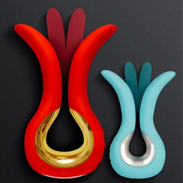 G-VIBE - GVIBE MAXI VIBRATORE CON DUE PUNTE FLESSIBILI CORALLO - immagine 3