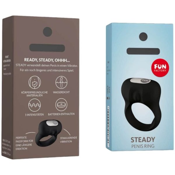 FUN FACTORY - STEADY ANELLO PER IL CAZZO A VIBRAZIONE NERO - immagine 3