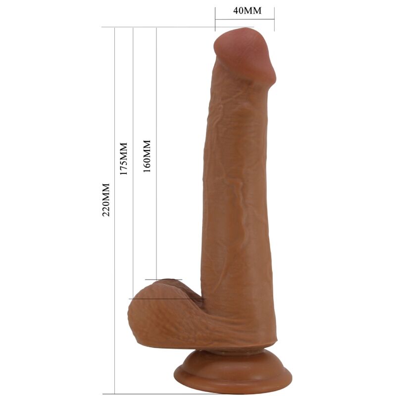 PRETTY LOVE - DILDO REALISTICO ALTO 22 CM MARRONE - immagine 5