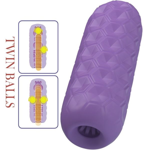 PRETTY LOVE - MASTURBATORE MASCHILE TWIN BALLS VIOLA - immagine 5