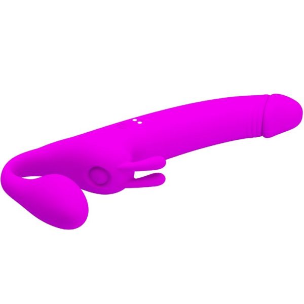PRETTY LOVE - ZANINI STRAPLESS STRAP-ON 10 VIBRAZIONI VIOLA - immagine 4