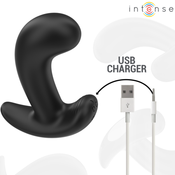 INTENSE - CHANDLER ANAL PLUG 10 VIBRAZIONI NERO TELECOMANDO - immagine 5