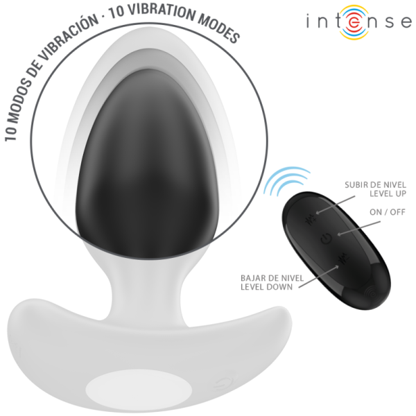 INTENSE - JOEY ANAL PLUG 10 VIBRAZIONI NERO TELECOMANDO - immagine 4