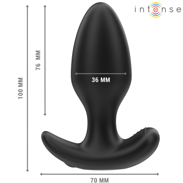 INTENSE - JOEY ANAL PLUG 10 VIBRAZIONI NERO TELECOMANDO - immagine 2