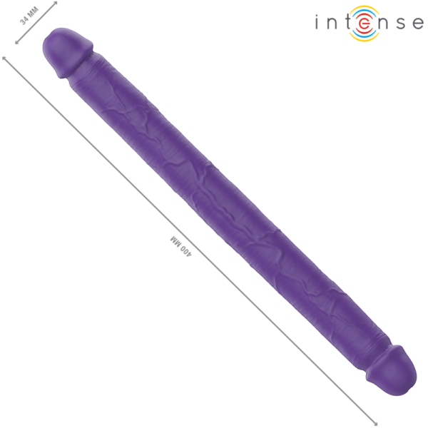 INTENSE - GUNTER DILDO DOPPIO VIBRATORE 40 CM VIOLA TELECOMANDO - immagine 5