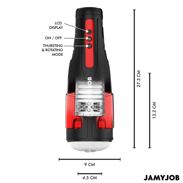 JAMYJOB - MASTURBATORE VAGINA AUTOMATICO CYCLONE 10 MODALITÀ DI ROTAZIONE E SPINTA - immagine 3