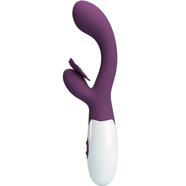 PRETTY LOVE - BUTTERFLY KISS VIBRATORE RABBIT E STIMOLATORE PUNTO G VIOLA - immagine 2