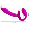 PRETTY LOVE - VALERIE VIBRATORE DOPPIO STRAP-ON 12 VIBRAZIONI VIOLA - immagine 4