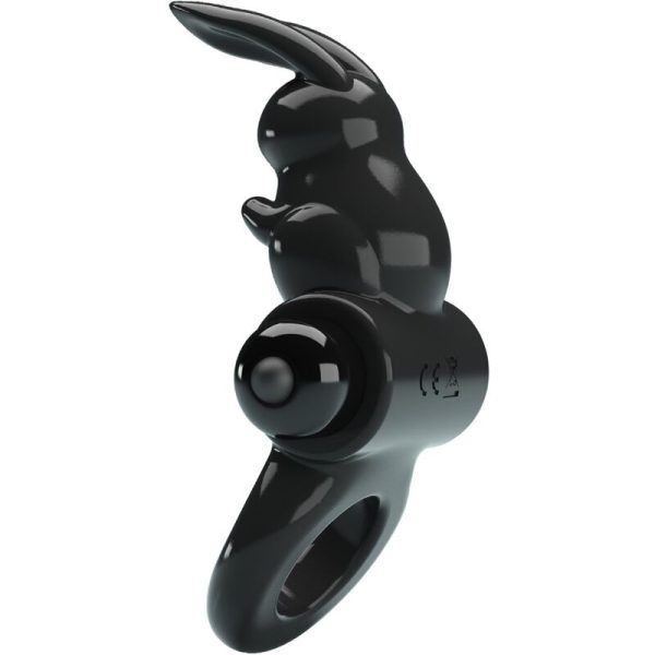 PRETTY LOVE - ANELLO VIBRATORE CONIGLIO ECCITANTE 10 VIBRAZIONI NERO - immagine 2