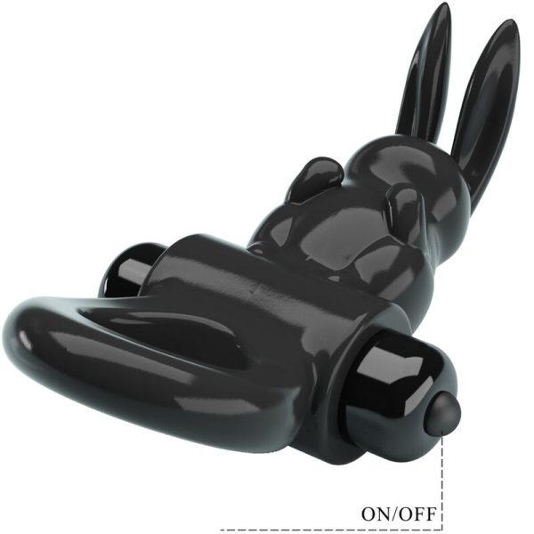 PRETTY LOVE - ANELLO VIBRATORE CONIGLIO ECCITANTE 10 VIBRAZIONI NERO - immagine 5