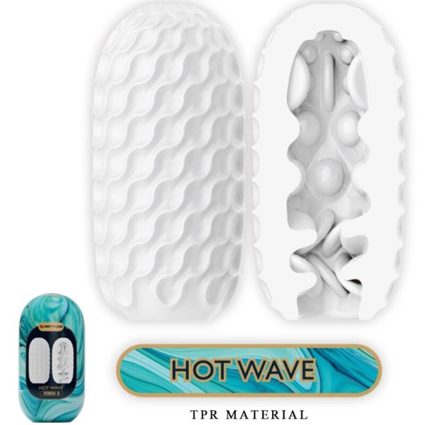 PRETTY LOVE - MASTURBATORE MASCHILE IN SILICONE HOT WAVE BIANCO - immagine 2