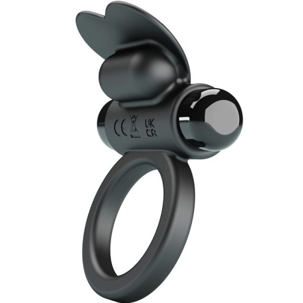 PRETTY LOVE - DEBONAIRE ANELLO VIBRANTE CONIGLIO 10 VIBRAZIONI NERO - immagine 2