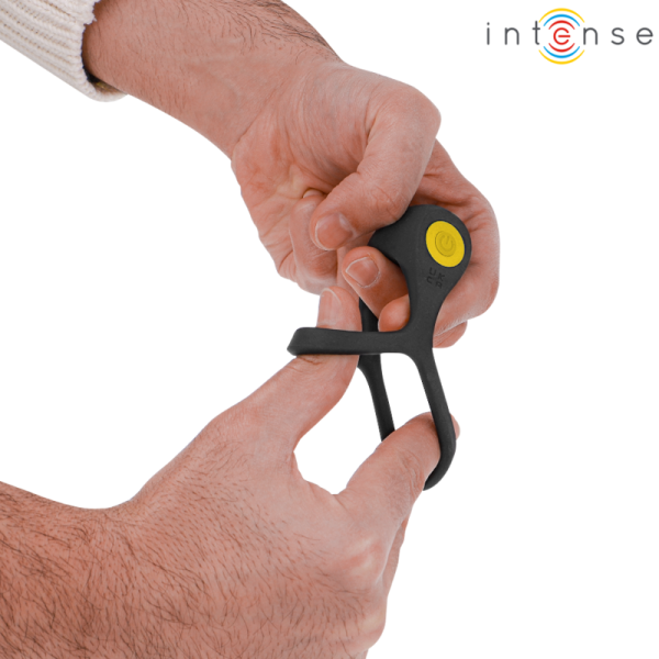 INTENSE - ALEX VIBRATORE DOPPIO ANELLO PER PENE 10 VIBRAZIONI NERO - immagine 5