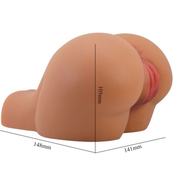 CRAZY BULL - VIBRATORE KYLIE ASS CON VAGINA E ANO REALISTICI CARNE TELECOMANDO - immagine 5