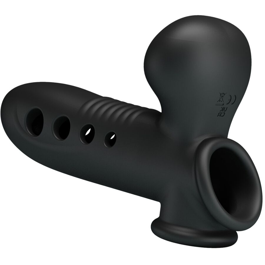 PRETTY LOVE - MANICOTTO PER PENE CRANE CON AIRBAG NERO - immagine 4