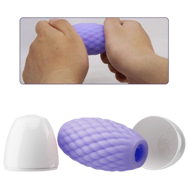 PRETTY LOVE - ATHENA EROS SILICONE MASTURBATORE MASCHILE VIOLA - immagine 5
