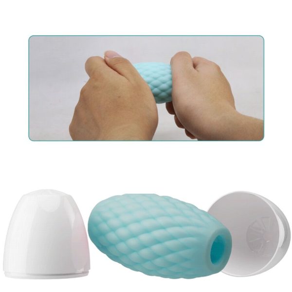 PRETTY LOVE - ATHENA EROS SILICONE MASTURBATORE MASCHILE AZZURRO CIELO - immagine 5