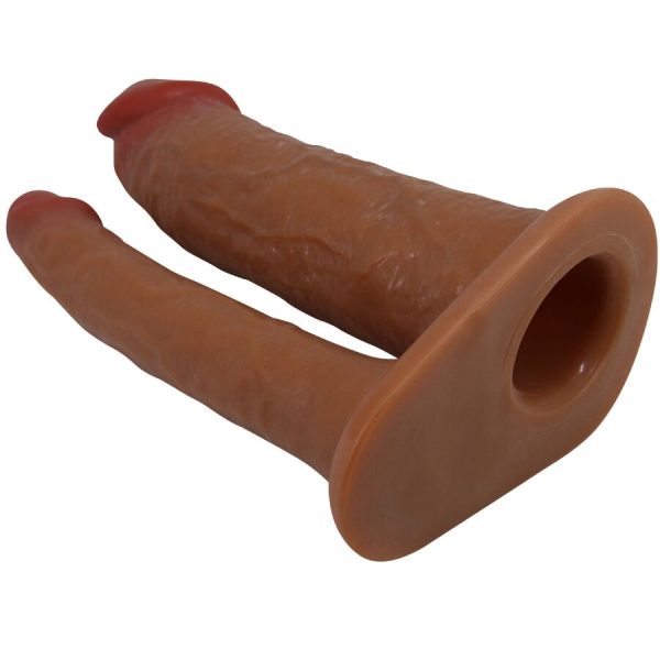 PRETTY LOVE - YAIRON DOPPIO GUAINA PER PENE CON ESTENSIONE 4 CM MULATTO - immagine 3