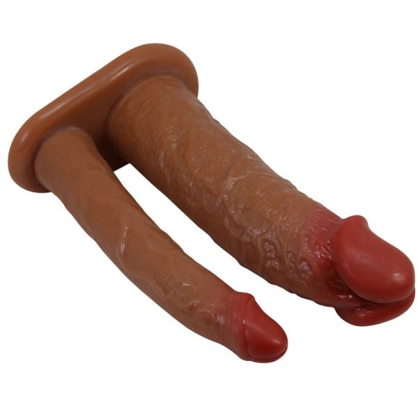 PRETTY LOVE - YAIRON DOPPIO GUAINA PER PENE CON ESTENSIONE 4 CM MULATTO - immagine 2