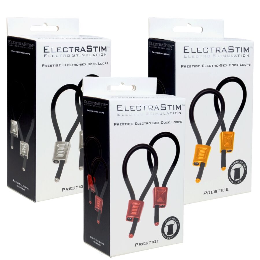 ELECTRASTIM - PRESTIGE ELECTRA LOOPS ANELLI PER IL PENE REGOLABILI ROSSI - immagine 4
