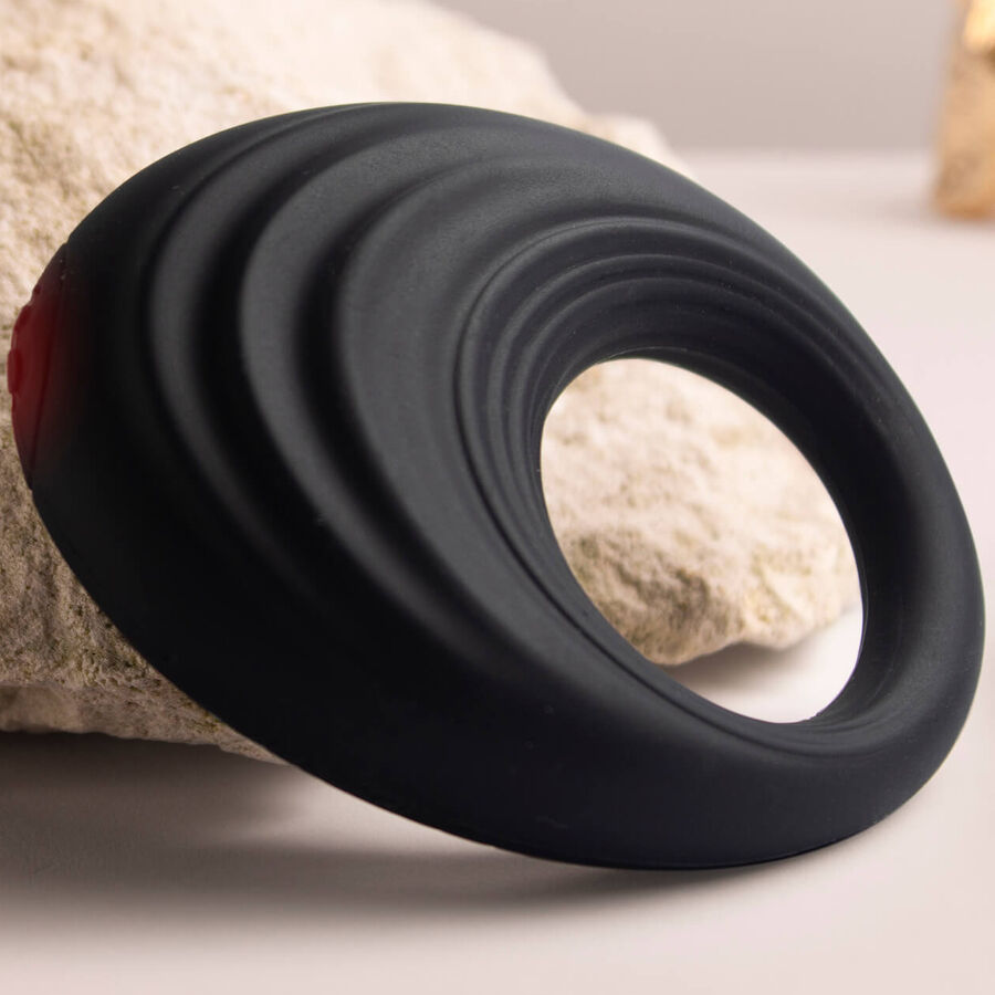 ROCKS-OFF - ANELLO VIBRANTE PER PENE SPIRE NERO - immagine 4