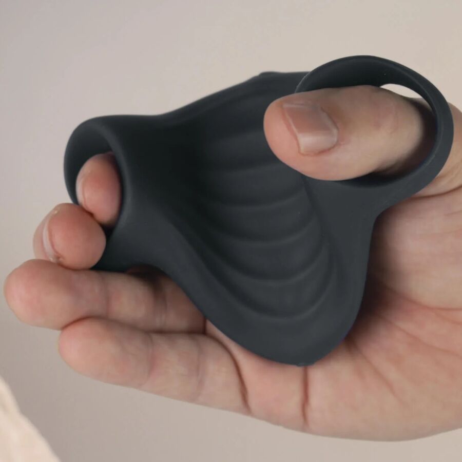 ROCKS-OFF - VIBRATORE FLESSIBILE PALM BLACK MASTURBATOR - immagine 5