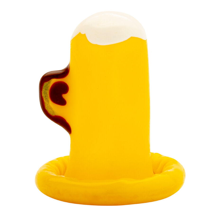 CONDOMERIE - PRESERVATIVI NOVITÀ DIPINTI A MANO BICCHIERE DI BIRRA - immagine 4