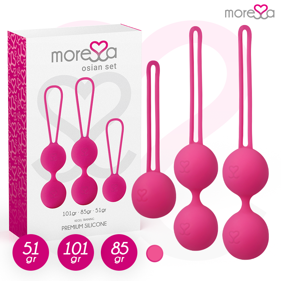 MORESSA - SET OSIAN PREMIUM SILICONE ROSA (Osian One - 51 g  Osian Two - 101 g  Osian Three 85 g)