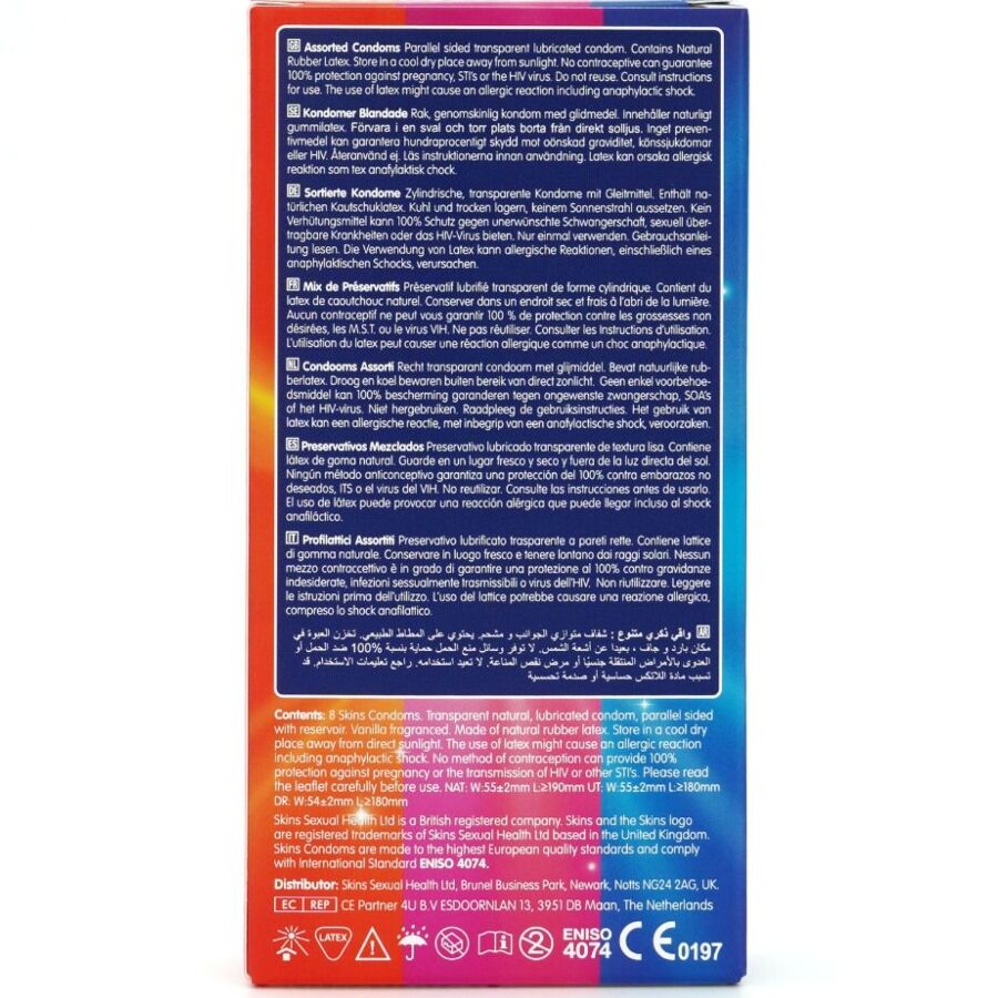 SKINS - CONFEZIONE ASSORTITA DI 8 PRESERVATIVI PREMIUM - immagine 4