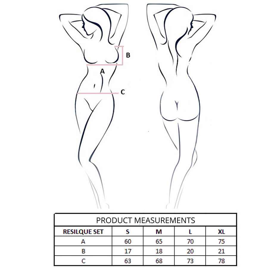 PASSION - RESILQUE REGGISENO + PERIZOMA NERO L/XL - immagine 4