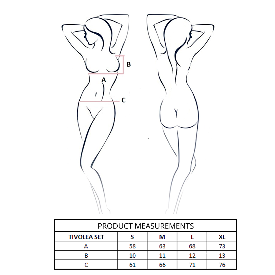 PASSION - SET REGGISENO + PERIZOMA TIVOLEA MISTY ROSE L/XL - immagine 4