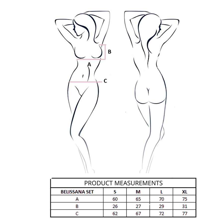 PASSION - BELISSANA REGGISENO + PERIZOMA VIOLA S/M - immagine 4
